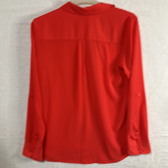Talbots Nantucket Salmon Orange Long Sleeve Button Down Shirt Women’s Large - Picture 2 of 6